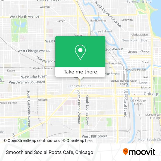 Smooth and Social Roots Cafe map