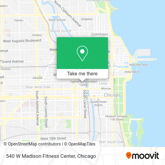 540 W Madison Fitness Center map