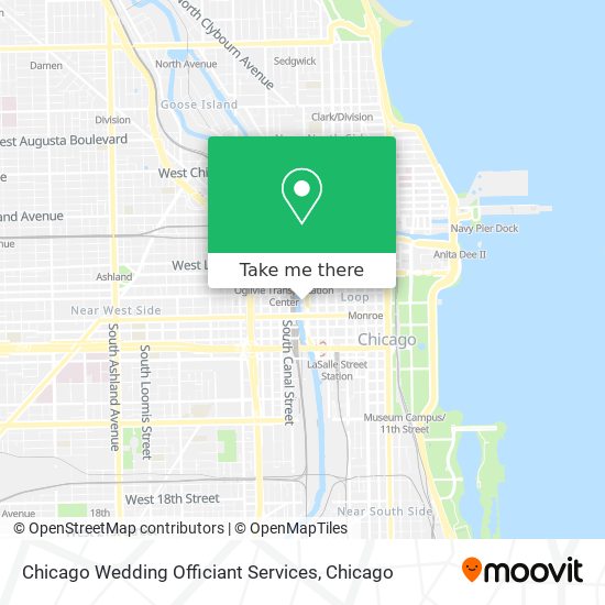 Mapa de Chicago Wedding Officiant Services