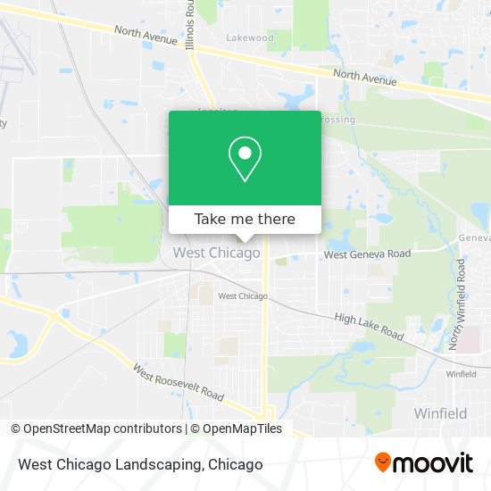 West Chicago Landscaping map