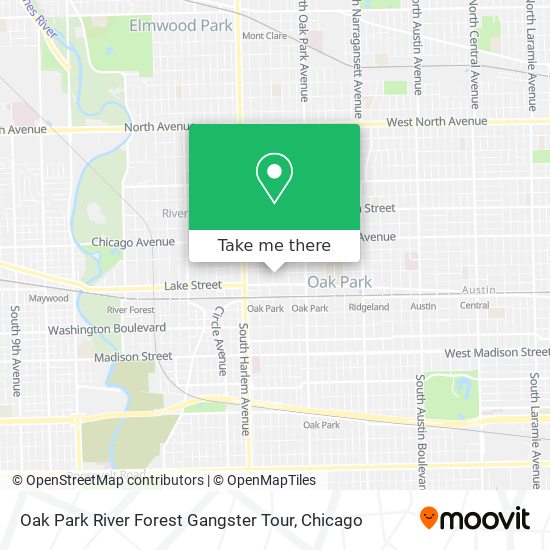 Mapa de Oak Park River Forest Gangster Tour