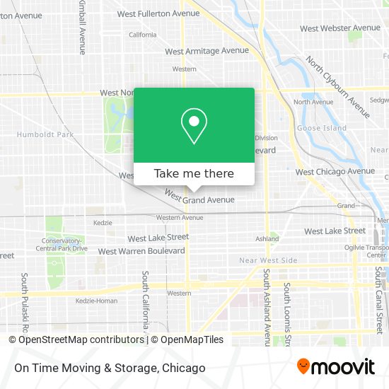 Mapa de On Time Moving & Storage