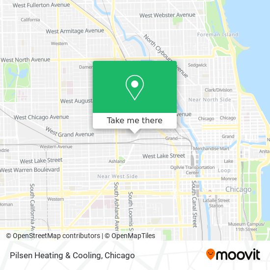 Pilsen Heating & Cooling map