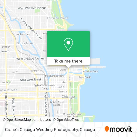 Mapa de Crane's Chicago Wedding Photography