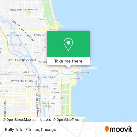 Bally Total Fitness map