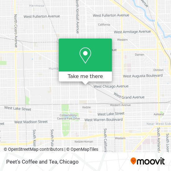 Peet's Coffee and Tea map