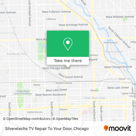 Silveretechs TV Repair To Your Door map