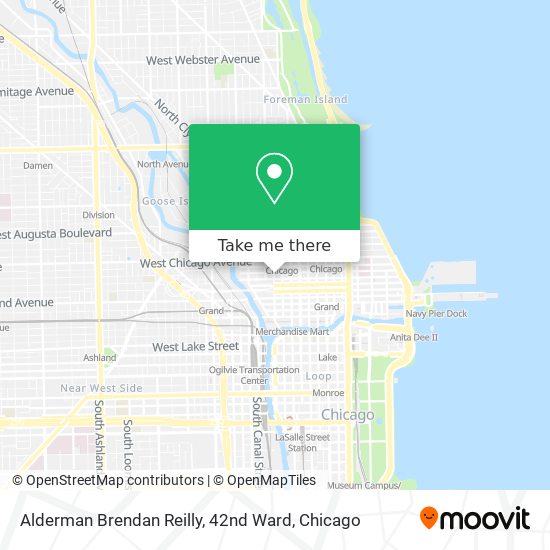 Mapa de Alderman Brendan Reilly, 42nd Ward