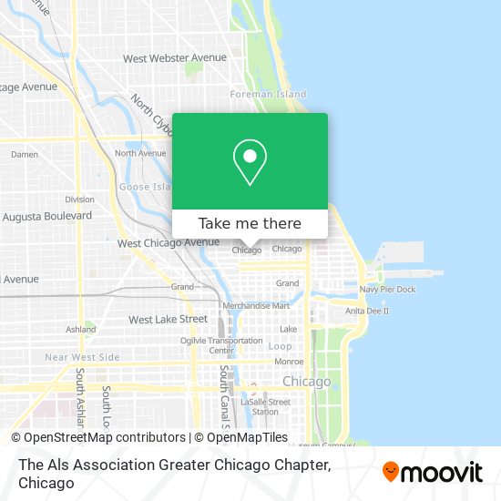 The Als Association Greater Chicago Chapter map