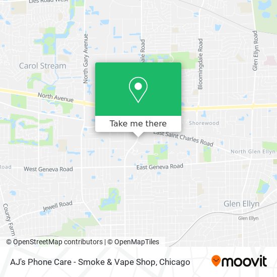 Mapa de AJ's Phone Care - Smoke & Vape Shop