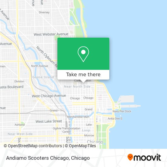 Andiamo Scooters Chicago map