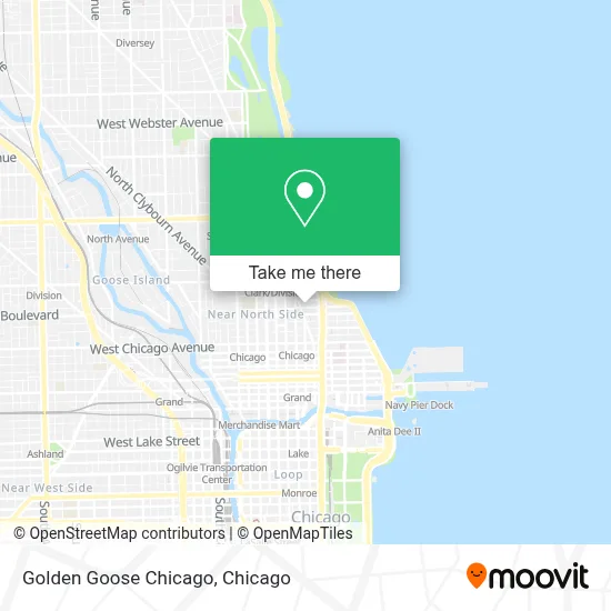 Golden Goose Chicago map