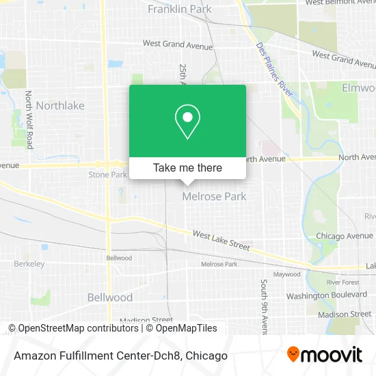 Amazon Fulfillment Center-Dch8 map