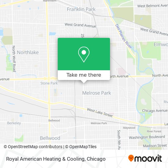 Royal American Heating & Cooling map