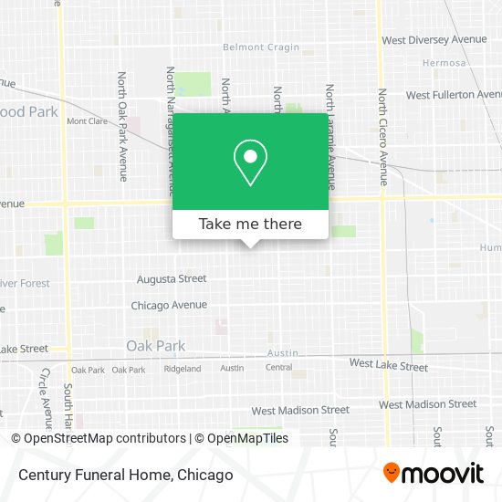 Century Funeral Home map