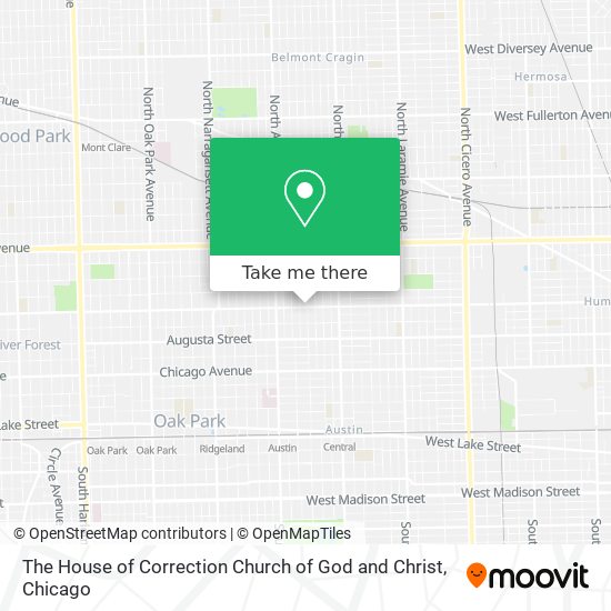 The House of Correction Church of God and Christ map