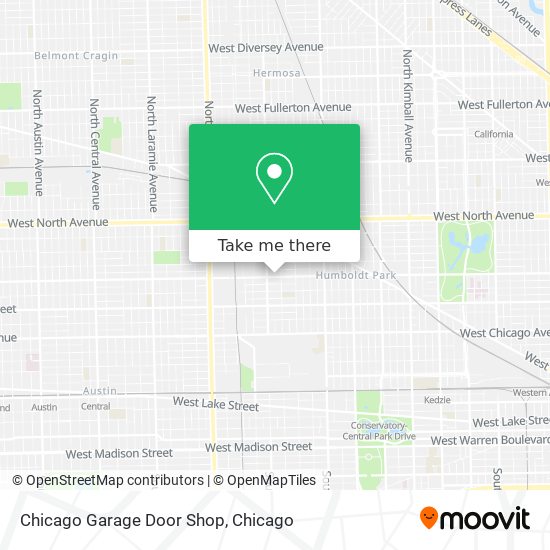 Mapa de Chicago Garage Door Shop