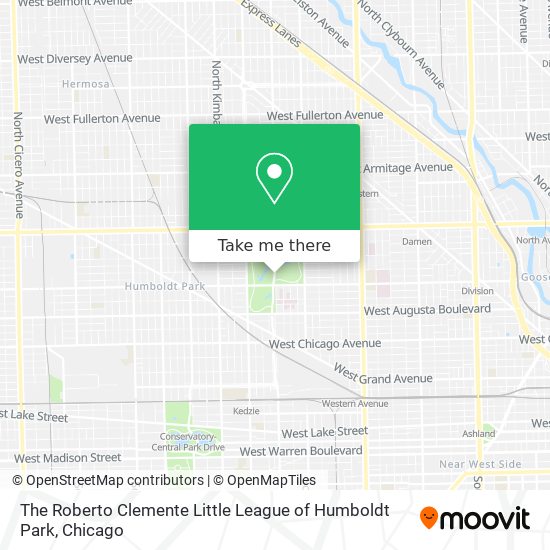 Mapa de The Roberto Clemente Little League of Humboldt Park