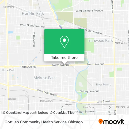 Gottlieb Community Health Service map