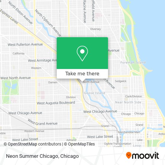 Neon Summer Chicago map