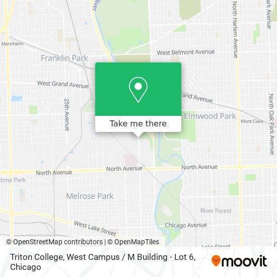 Mapa de Triton College, West Campus / M Building - Lot 6