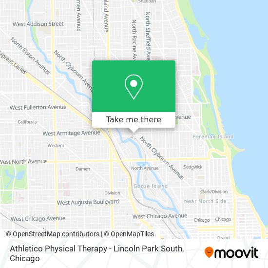 Mapa de Athletico Physical Therapy - Lincoln Park South