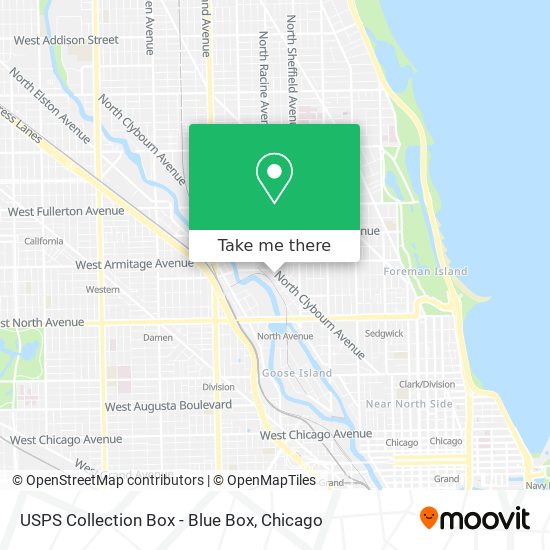 USPS Collection Box - Blue Box map