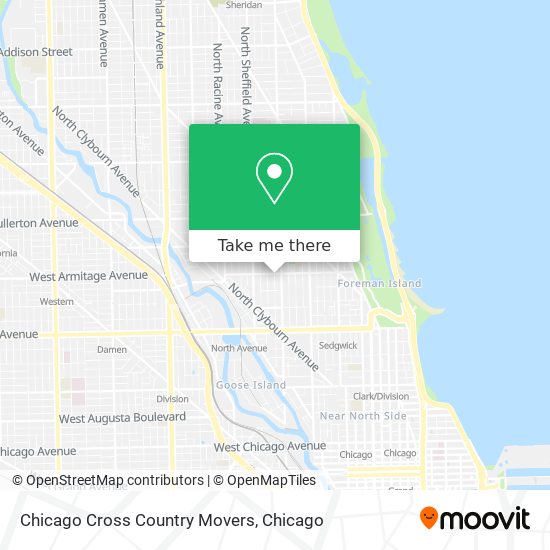 Chicago Cross Country Movers map