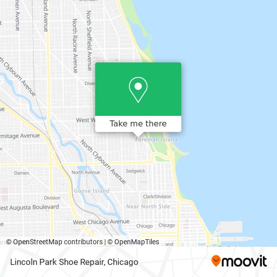 Mapa de Lincoln Park Shoe Repair