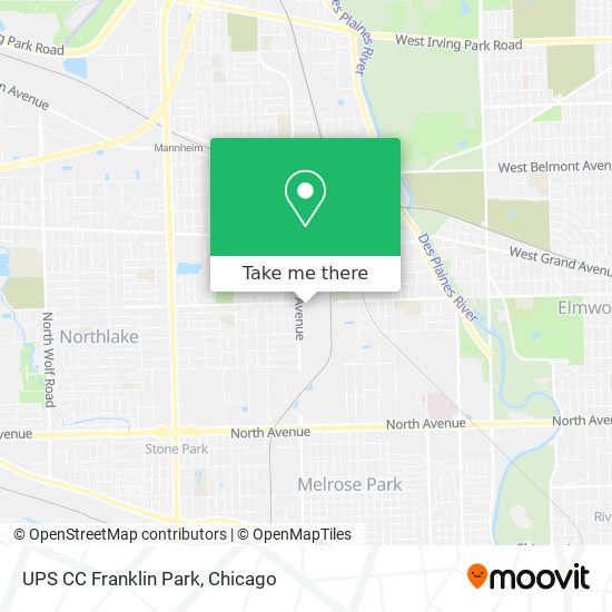 UPS CC Franklin Park map