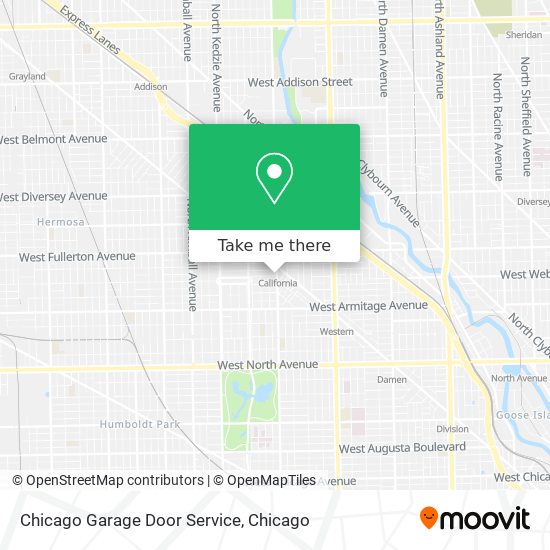 Chicago Garage Door Service map