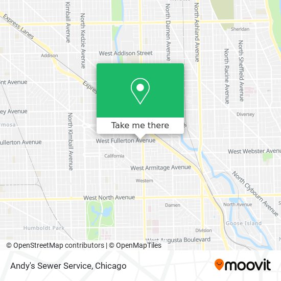 Andy's Sewer Service map