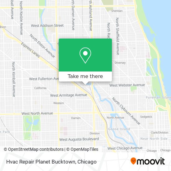 Hvac Repair Planet Bucktown map