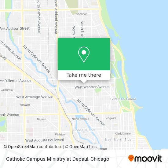 Catholic Campus Ministry at Depaul map