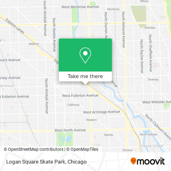 Logan Square Skate Park map