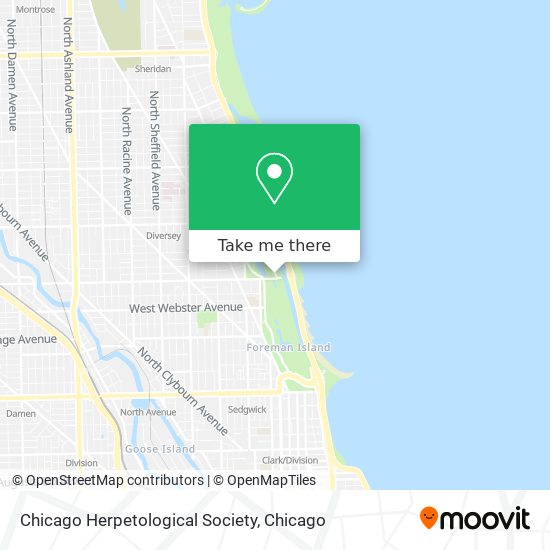 Mapa de Chicago Herpetological Society