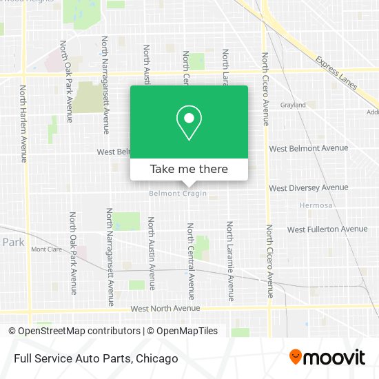 Full Service Auto Parts map