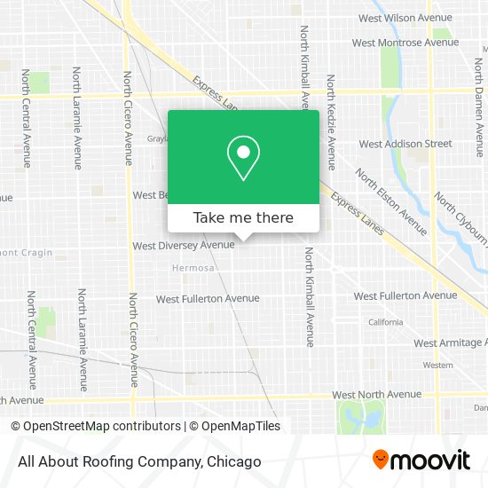 All About Roofing Company map