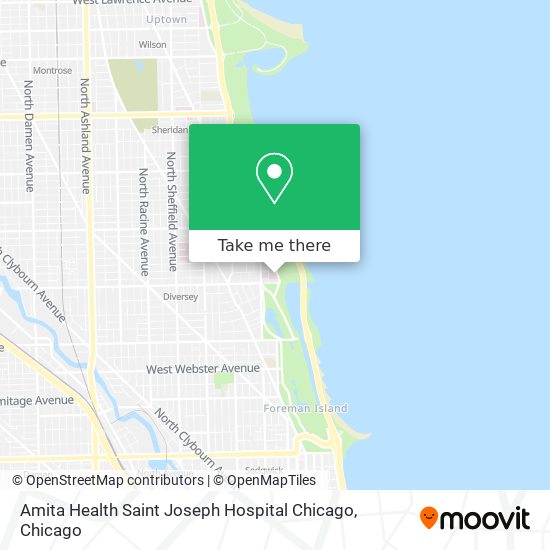 Mapa de Amita Health Saint Joseph Hospital Chicago