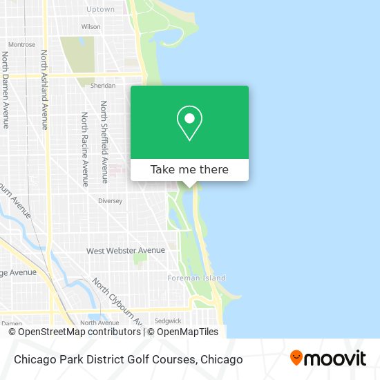 Chicago Park District Golf Courses map