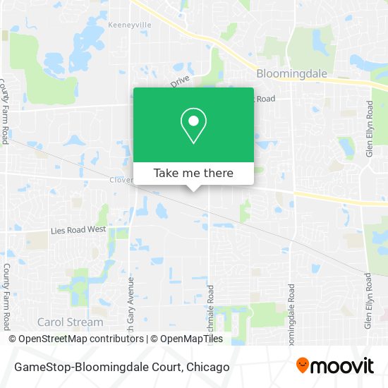 Mapa de GameStop-Bloomingdale Court