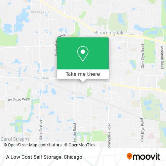 A Low Cost Self Storage map