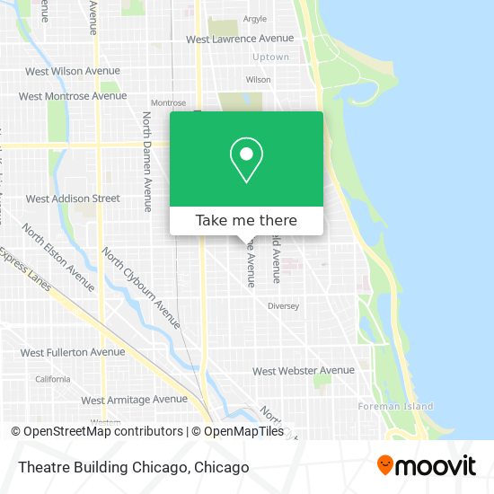 Theatre Building Chicago map