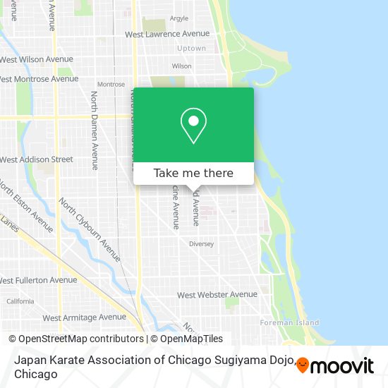 Mapa de Japan Karate Association of Chicago Sugiyama Dojo