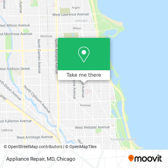 Appliance Repair, MD map