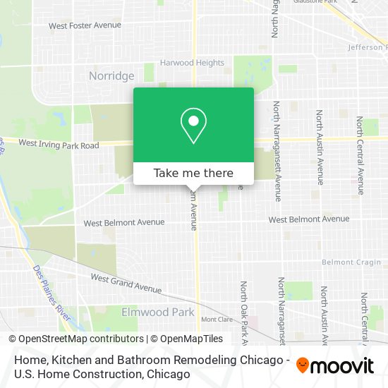 Mapa de Home, Kitchen and Bathroom Remodeling Chicago - U.S. Home Construction