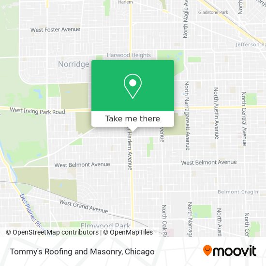 Tommy's Roofing and Masonry map