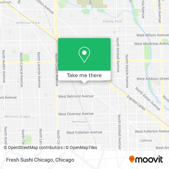 Mapa de Fresh Sushi Chicago
