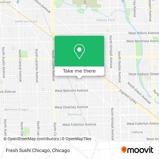 Fresh Sushi Chicago map