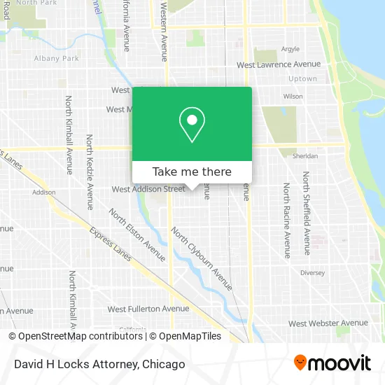 David H Locks Attorney map